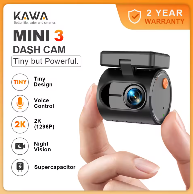 KAWA Dash Cam MINI 3, 2K 1296P